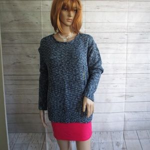 NWT - CHAPS blue multi sweater -sz L - MSRP $69.00